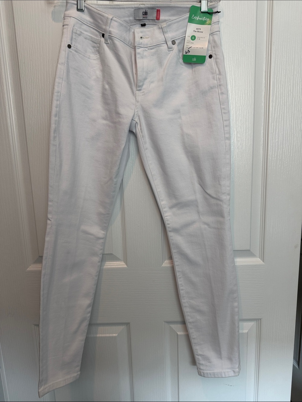 CAbi White Skinny Jeans - Sleek Tapered Fit